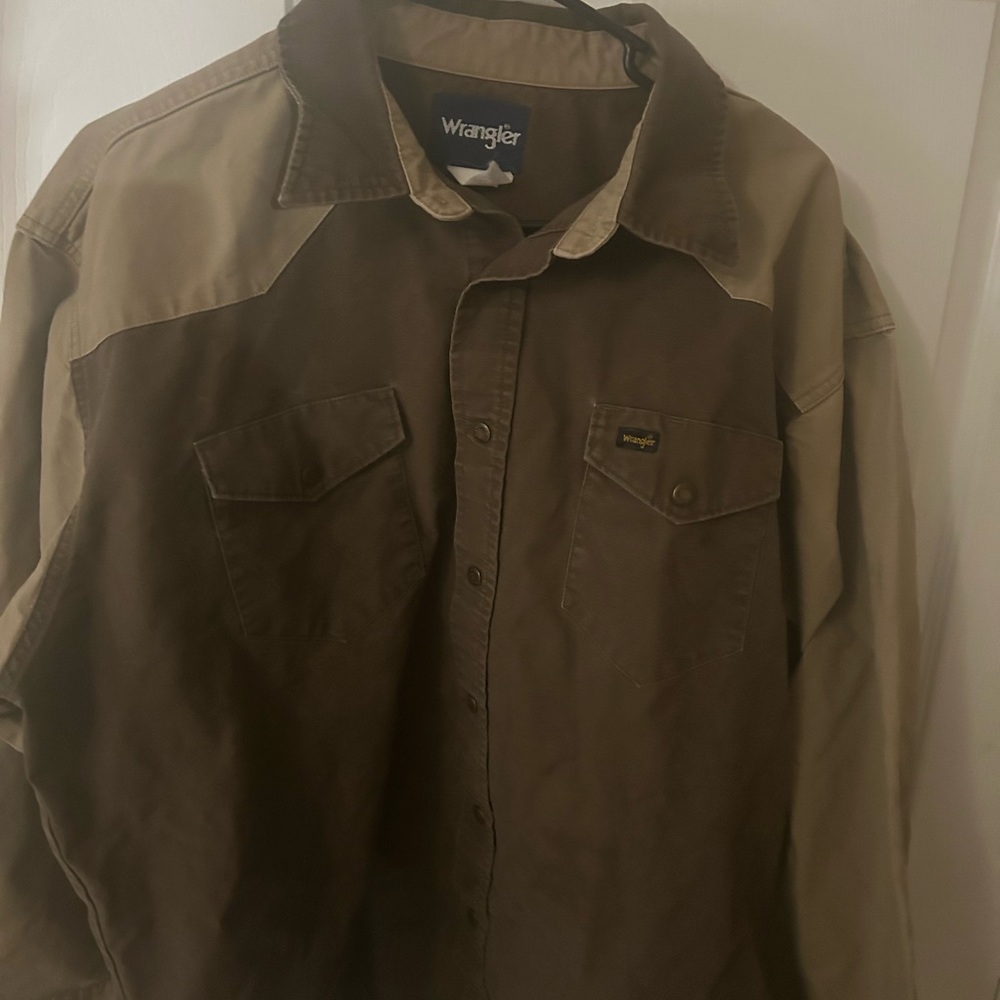Wrangler Men's Two-Tone Brown Shirt Jacket